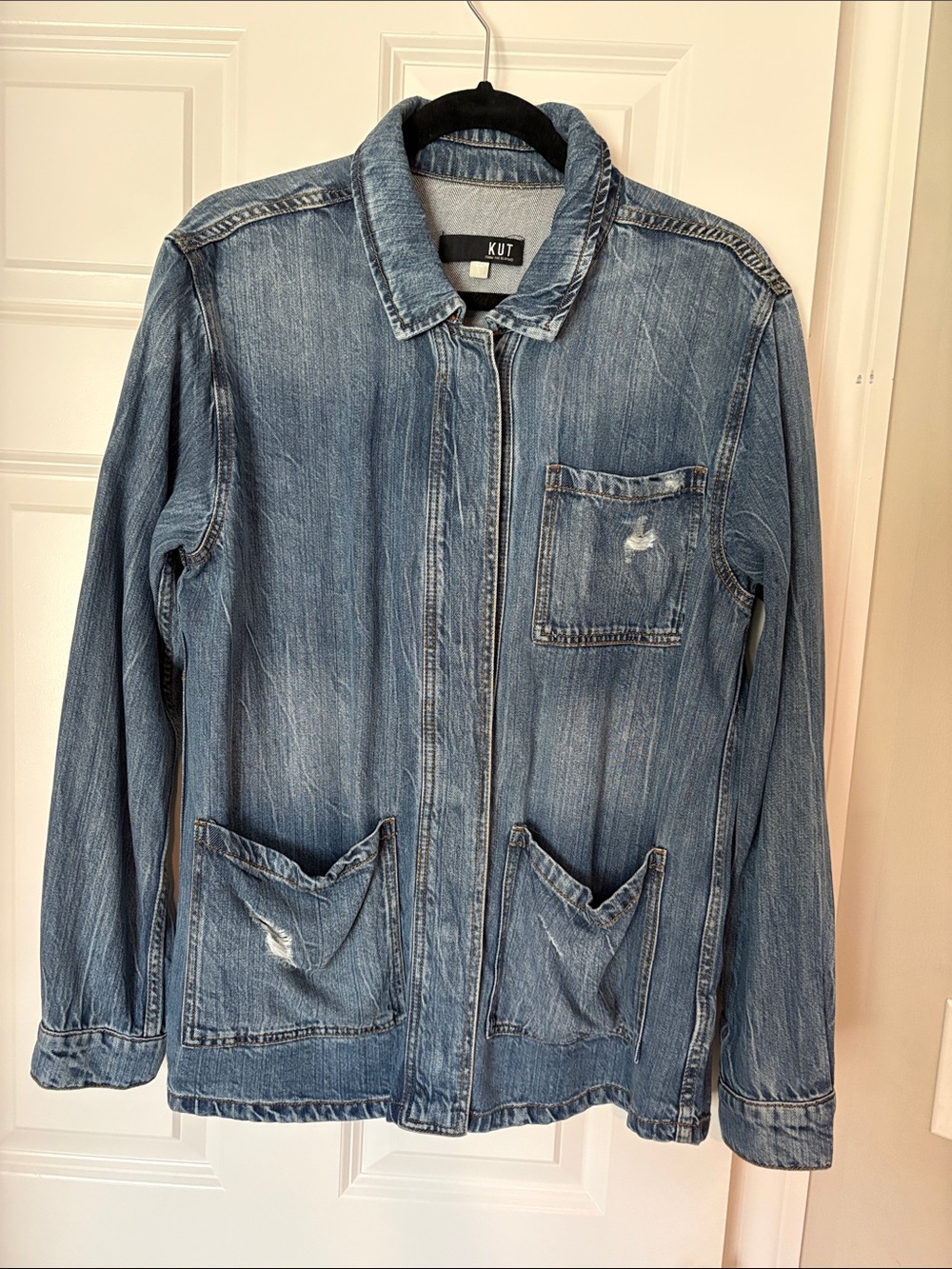 Kut from the Kloth Light Blue Denim Jacket Large